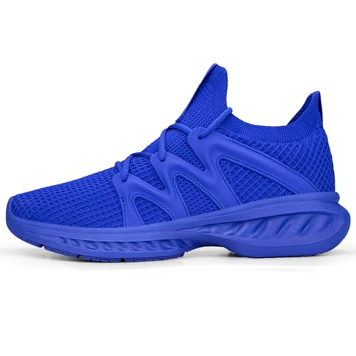 Image of Pujcs Men's Slip On Walking Shoes - Lightweight Breathable Mesh Sneakers for All Day Standing,Non Slip Shock Absorbing Athletic Footwear for Gym,Travel & Work