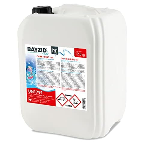 2 x 12,5 kg Chlor flüssig - mit 13 bis 15% Aktivchlorgehalt - Wasserdesinfektion für Pools Cover