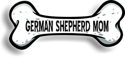 German Shepherd Dog Mom Bone Car Bumper Magnet, Magnetic for Refrigerator, Decorative Fridge, Office, Whiteboard, Kitchen, Locker Waterproof Decor, Family & Friends, 4x7 in