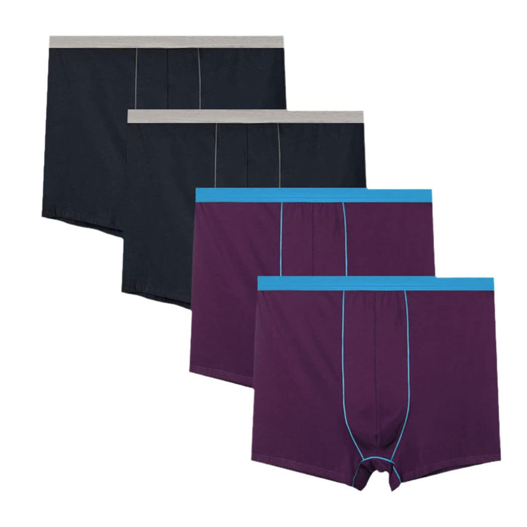keusyoi 4Pcs Oversize Uomini Boxer Cotone Boxer Pantaloncini Mens Mutandine Uomo Underwer Mutandine Uomo Underwer Uomo Boxer