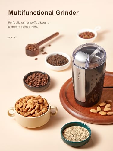 Reemix Elektrische Kaffeemühle mit Edelstahlklingen