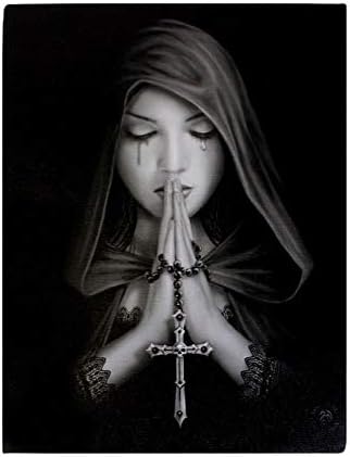 ANNE STOKES Fantastic Design - Gothic Prayer - Canvas Picture on Frame Wall Plaque / Wall Art