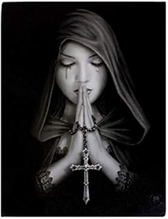 ANNE STOKES Fantastic Design - Gothic Prayer - Canvas Picture on Frame Wall Plaque / Wall Art