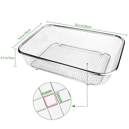 Gartensieb Edelstahl Erdsieb & Garten-Kompostsieb,Heavy Duty Gartensieb für Boden und Steine, Garten Rätsel perfekt für Gartenarbeit, Ideales Sieb zum Sieben und Filtern Kompost,Erde und Sand