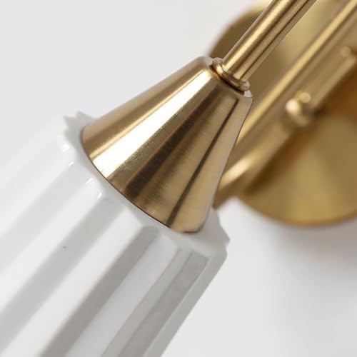 Lámpara de pared moderna de vidrio blanco con soporte cuello de cisne 2