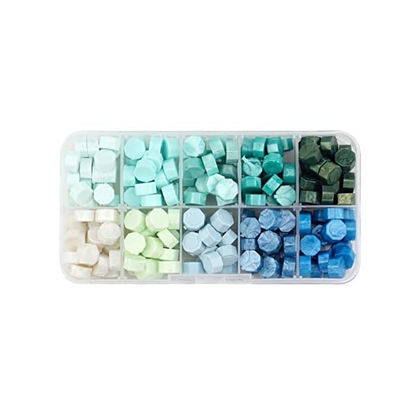 RoseFlower Kit de Sello de Cera, Sello de Lacre, Perlas de Cera de Sellado, Juego de Sellos de Cera para Sellos Sobres Cartas Invitaciones de Boda Tarjetas de Regalo Caja de Regalo - Imagen 7