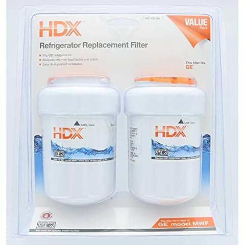 Refrigerator Water Filter (fits in place of GE model MWF) (Dual Pack) Cover