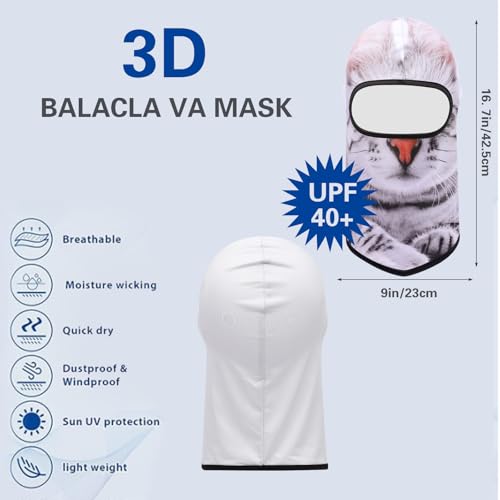 Image of Balaclava Mask 3D Print Full Face Mask Cooling Neck Gaiter Sun Protection Face Cover Mask Windproof Ski Mask