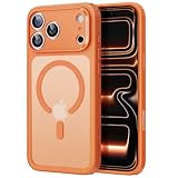 【3倍米軍MIL規格・MagSafe対応】ESR iPhone 17 Pro ケース ワイヤレス充電 ストラップホール付き エアガードコーナー 25W高速充電 Qi2.2対応 4H傷に強い背面 傷防止 滑り止め 指紋防止 耐衝撃 耐黄変 マグネットスマホケース いPhone17Pro ケース カメラコントロール iphone17pro用 Classicシリーズ フロストオレンジ