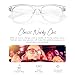 Clear Lens Non-Prescription Retro Fashion Nerd Glasses for Men Women - Cosplay Costume Fake Eyeglasses Frame