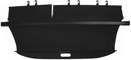Miniatura 4 de IKON MOTORSPORTS - Cubierta de carga compatible con Toyota Highlander 2014-2019, sin pintar, negro Vinly+barra de aluminio trasera Tonneau cubierta