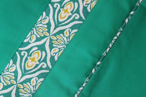 Image of AURAVE Luxurious Cotton Satin 600 TC Bolster Cover with Drawstring Closure, Set of 2, Soft Breathable Durable Machine Washable for Sofa Bed & Home Decor, 15 inchx30 inch, Aqua | Cover Only