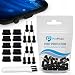 PortPlugs Anti Dust Plugs USB C (10 Pairs) - Compatible with Samsung s10, s8, s9 Plus, Note 9, Pixel, Any Type C with Headset Jack Silicone (Black)