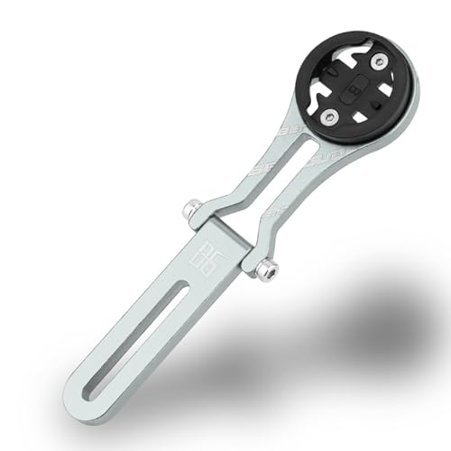 Adjustable Computer Mount Strong Secure Road Bike Mount for Cycling Data Viewing (Titanium)