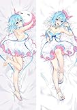 Miku Body Pillow Waifu bodypillow case Cover Vocaloid Sexy dakimakura Japanese Anime Girl (160,Peach Skin)