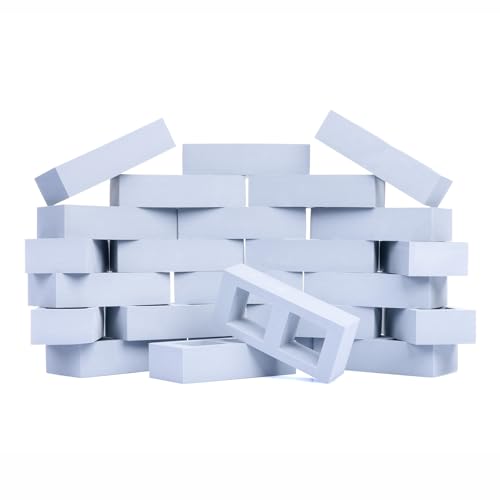 Bluecaps Ensemble de briques de construction en mousse pour enfants – Développez l'imagination, les compétences et la force grâce au jeu intérieur/extérieur...