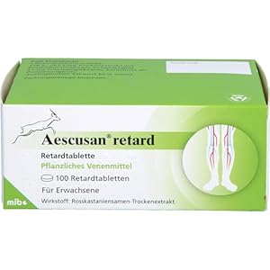 Aescusan retard pflanzliches Venenmittel 100 Tabletten