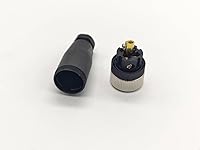 Vista 5 de Elecbee Conector de cable M12 Circular Impermeable Enchufe de Aviación Terminación de tornillo Instalable en Campo Desapantallamiento Recto