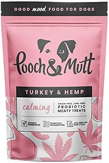 Pooch & Mutt - Meaty Dog Treats (Grain Free), Turkey & Hemp, Pack of 1x120g