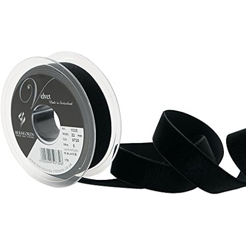 Berisfords Velvet Ribbon, Black, 10.2 x 2.2 x 10.2 cm Cover