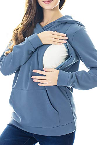 Smallshow Bluzy pielęgnacyjne polarowa bluza ciążowa do karmienia piersią
