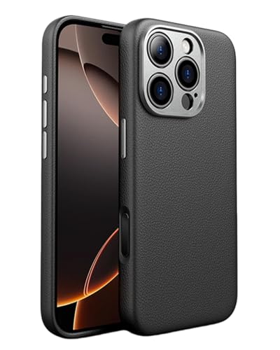 IPhone 16 Pro Max �p �}�O�l�b�g�P�[�X �{�v �v���~�A�� ���U�[ �X���� �r�W�l�X�J�o�[ ���^���J�����ی� MagSafe�Ή� �ϏՌ� �X�}�z�P�[�X(Black,16)