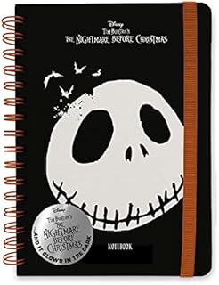 Official The Nightmare Before Christmas A5 Notebook - It´s Glow In The Dark - Notebooks A5 - Notepads A5 - A5 Notepad - Dotted Bullet Journal - Nightmare Before Christmas Gifts - Sketchbook A5