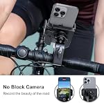Support de téléphone de moto, Support de portable de moto avec caméra non bloc, Support pour téléphone cellulaire pour vélo, Poignée de moto iPhone 16, iPhone 15,14, S9, S10 et plus encore 4.5" à 7" Téléphone