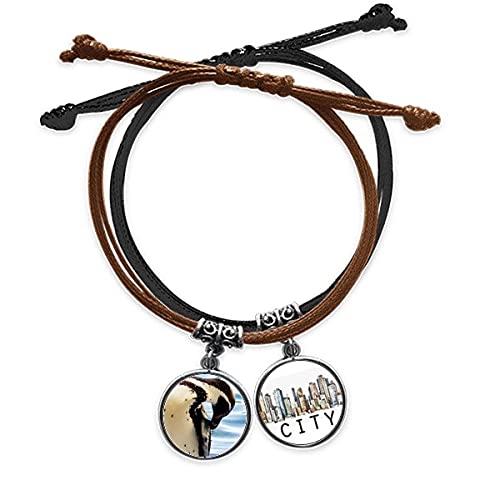 Bracelet pingouin de l'Antarctique en cuir et corde Sidi pour passionnés de nature