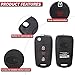 Flip Key Fob Shell Case Replacement Fits for Kia Soul 2011 2012 2013 2010 / Kia Rio / Kia Sportage 2012-2014 3 Button Car Keyless Entry Remote Control Folding Key Fob Cover