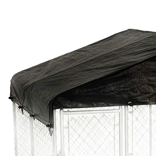WeatherGuard 10 x 10 Foot Waterproof Gable Design Protective Roof Cover With Steel Frame for Dog Run Kennel, Cover Only (2 Pack)