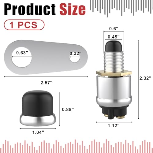 image for BFXM Push Button Starter Switch 12V 50A, Waterproof Momentary Start Sw