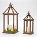 Romadedi Farmhouse Wood Candle Lantern - 12