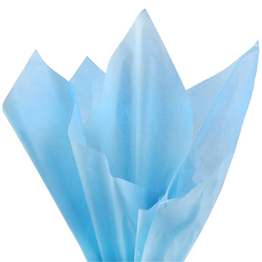 PMLAND Sky Blue Tissue Paper 26 x 20 Inches – 60 Sheets Large Size Wrapping Paper Bigger Than Standard 14 x 20 for Gift Wrap Bags Boxes Crafts and