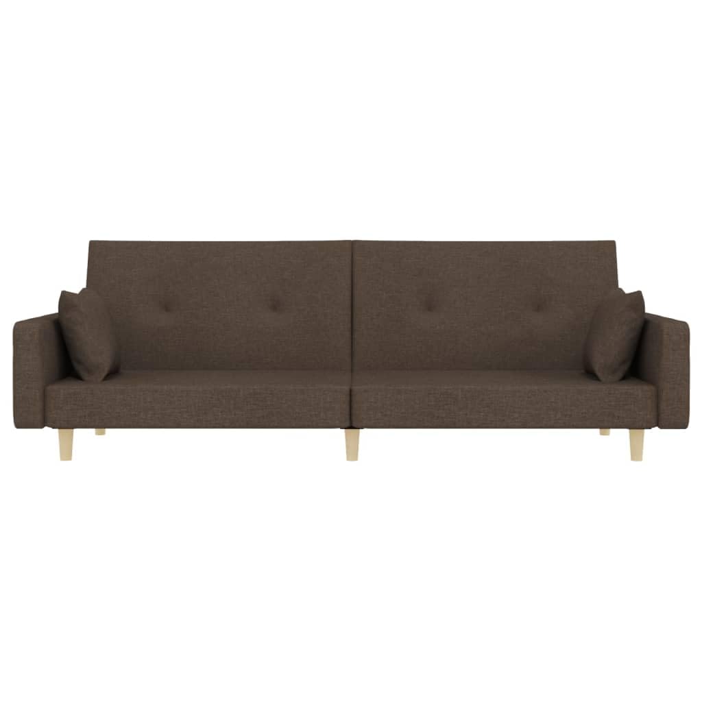 Sofá cama de 2 plazas color topo 220 x 84,5 x 69 cm de tela y marco de madera, diseño moderno, sofá plegable para salón, habitación de invitados, oficina
