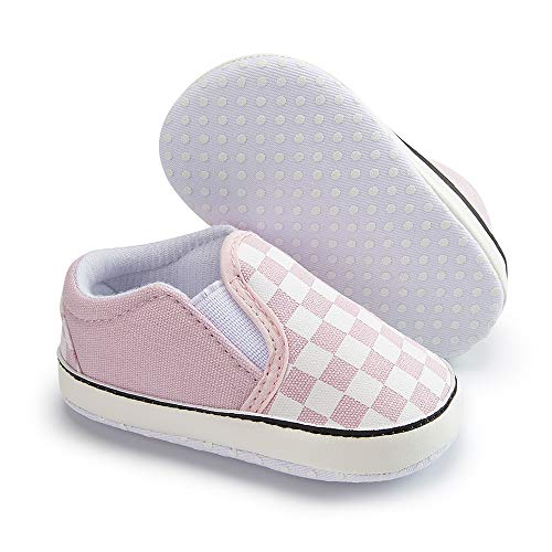 Meckior Infant Baby Boys Girls Canvas Sneakers High Top Lace up Crib Casual Shoes Newborn First Walkers Cribster Shoe