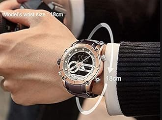 NAVIFORCE Watch for Men Dual Display Digital Quartz Watches Multifunctional Business Stainless Steel Wristwatch