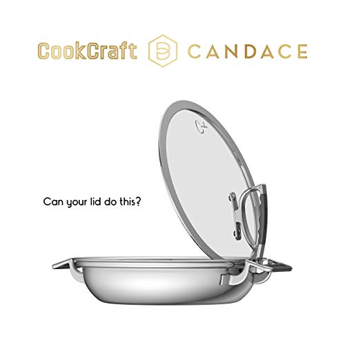 Cookcraft By Candace 6-Piece Tri-Ply Stainless Steel Legacy Cookware Set Featuring Silicone Handles And Glass Lid With Convenient Rim Latch, Ccb-7011 #TOP1