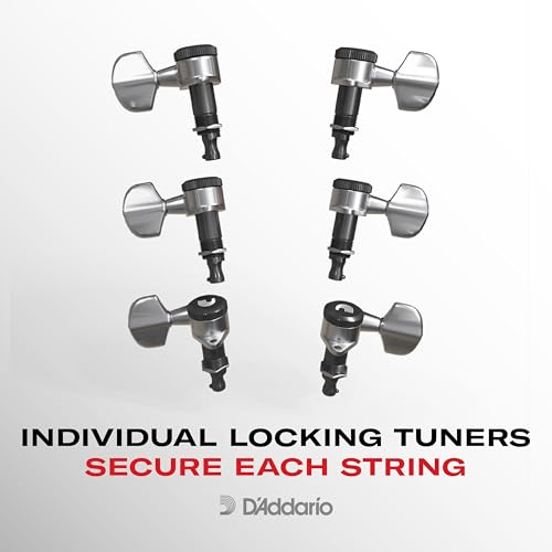 D'Addario Auto-Trim Tuning Machines - Locking Tuners for Guitars - 6 In Line Setup, Black by D'Addario - Image 6