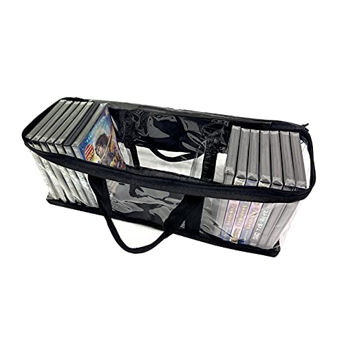 Qtart Dvd Storage Case Dvd Storage Bag Hold Up To 160 Cds/Vhs/Blu-Ray/Movies/Video Games(40 Each Bag) Convenient Travel Case Holder Organizer For Media-3 Pack #TOP2