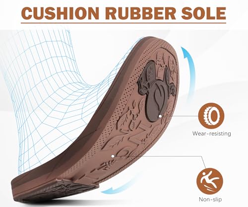 Image of ONCAI Women's Slide Sandals Trendy Square Summer Flat Dressy Sandals for Women 2025 Cross Strappy Open Split-Toe Ring with Slip-on Rubber Soles