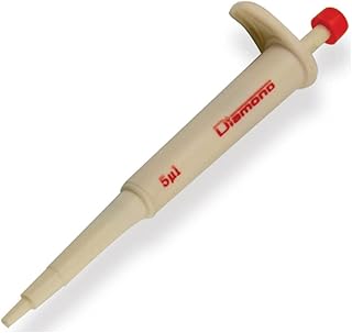 Globe Scientific 3322-5 Diamond Jr. Mini Pipette, Autoclavable, Orange, 5ÂµL Fixed Volume
