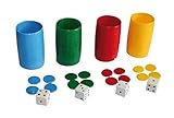  Acan 4 cubiletes con fichas del parchís