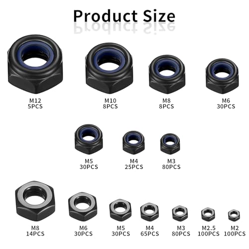 595 Pcs Nyloc Nuts, Lock Nuts - Image 2