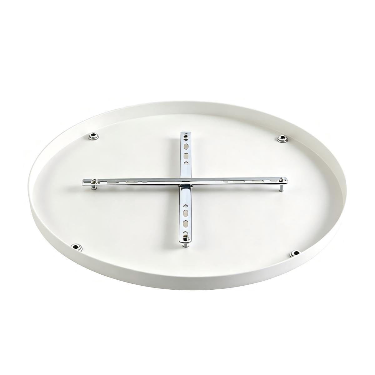 Lampenbaldachin Weiß Runde 40cm 4-Loch Deckenrosette für Lampen