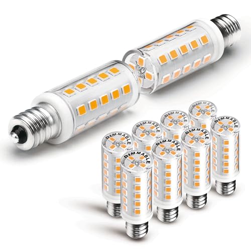 E12 Dimmable 15 Watt-40 Watt Himalayan Salt Lamp Bulbs Equivalent, C7 T20 4W 400lm AC120V Night Light LED Bulbs with E12 Base for Rock Salt Lamps, 2700k Warm White,8Pack