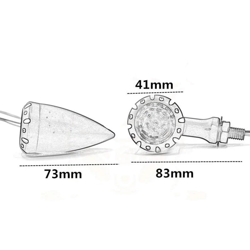 Clignotants LED universels pour moto avec feux de freinage et position