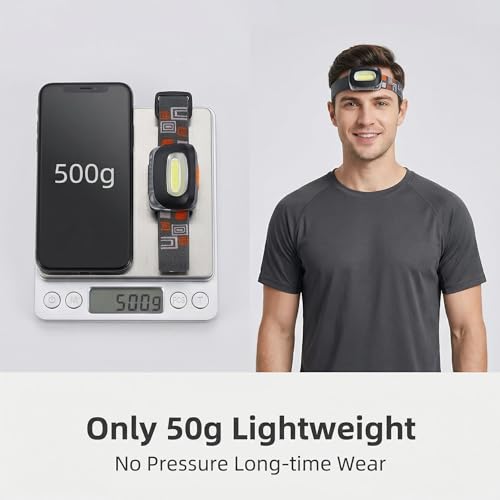 Lampe frontale LED avec éclairage inclinable pour libérer vos mains - 2