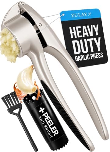 Zulay Kitchen Premium Garlic Press Set – Rust Proof & Dishwasher ...