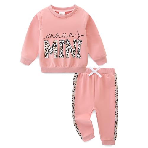 Clothes For 4 Year Old Girl Outfit Baby Outfits Fashion Sweatshirt Sweat Pant Kids Tops Pant Sets Pink